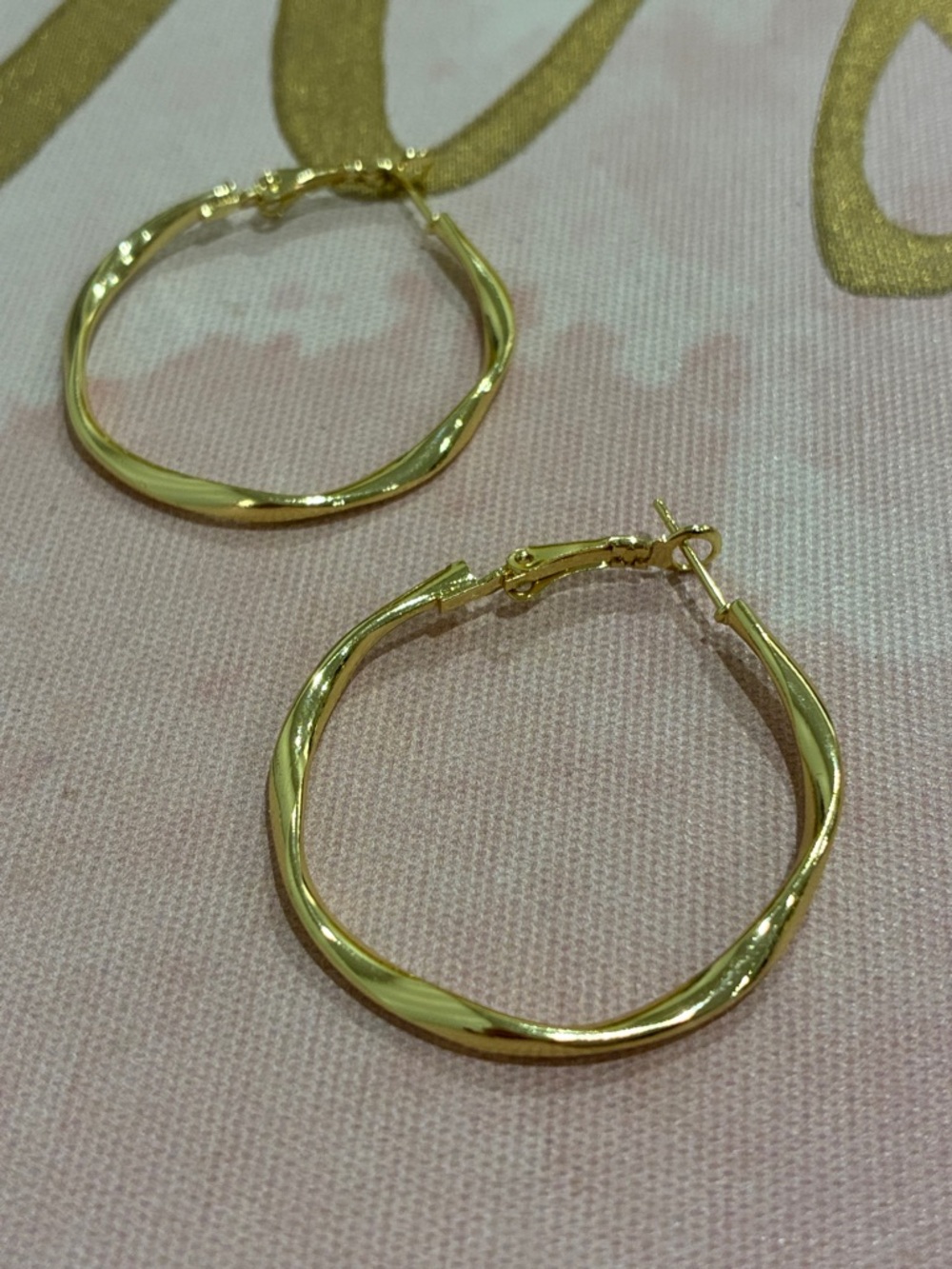 Gold-Tone Twisted Hoop Earrings - Women Jewelry